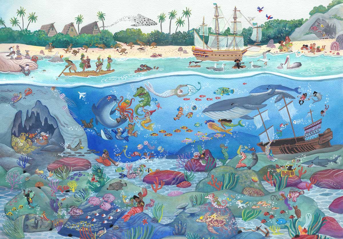 Wimmel World Canvas