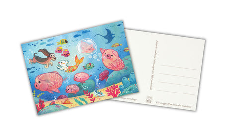 Pig Fish Postcard